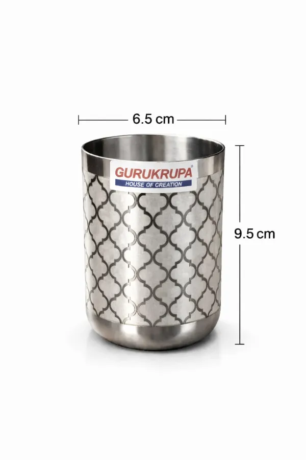Gurukrupa_Royal_Finish_Stainless_Steel_Glass_250ml_|_Premium_Designer_Drinking_Tumbler_|_Heavy_Gauge_Mirror_Finish_|_Durable_&_Rust_Resistant_|_Kitchen_&_Dining_Use_(