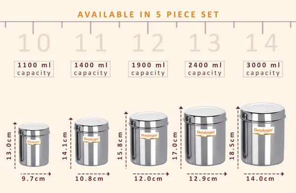 Stainless_Steel_Premium_Quality_Bailly_Ubha_Dabba-10X14_Inch_(5_Pcs_Set)