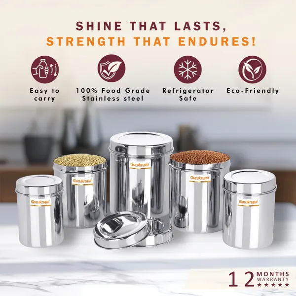 Stainless_Steel_Premium_Quality_Bailly_Ubha_Dabba-10X14_Inch_(5_Pcs_Set)