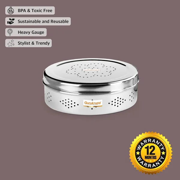 Pack_Of_3_Silver_Stainless_Steel_Vantilation_Box_Food_Safe-Storage_For_Leafy_Vegetable_Or_Spices_Or_Fruits_Hole_Puri_Dabba/Container-kothmir_dabba-7x9