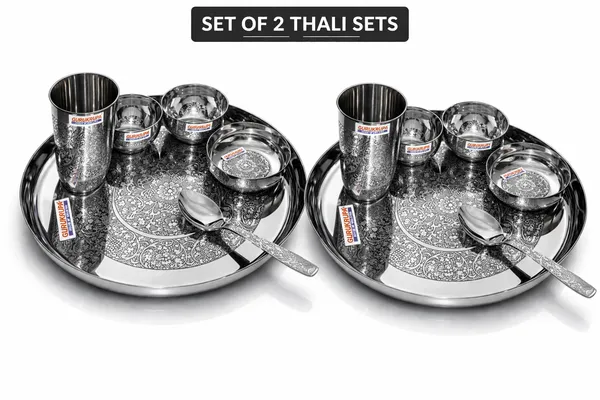 Pack_of_2_-_(12_pcs_set)_Gurukrupa_Etching_Stainless_Steel_Buffet_Set_|_Premium_Mirror_Finish_Serving_Set_|_Heavy_Gauge,_Rust_Resistant_|_Ideal_for_Dining,_Parties_&_Gifting_(2)