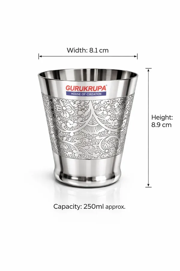 Parachute_Etched_Stainless_Steel_Drinking_Glass_250ml_|_Designer_Etched_Steel_Tumbler_for_Water,_Juice_&_Milk_|_Premium_Food_Grade_Metal_Glass_for_Home_&_Kitchen