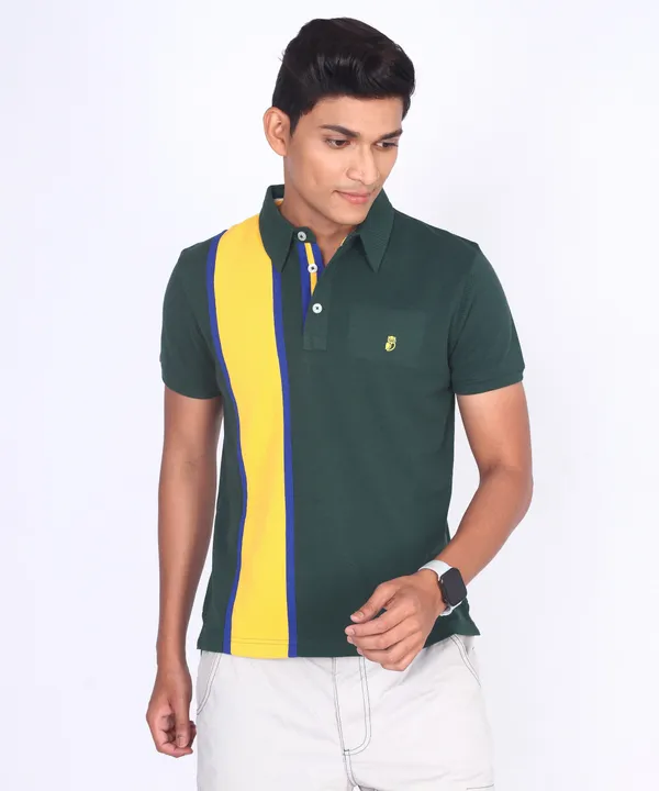 Equator_Golden_&_Runway_Bottle_Green_Classic_Premium_T-Shirt_For_Men