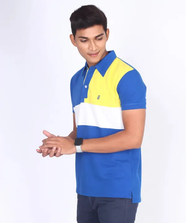 Blue_&_Yellow_&_White_Regular_Fit_Polo_T-Shirt_For_Men