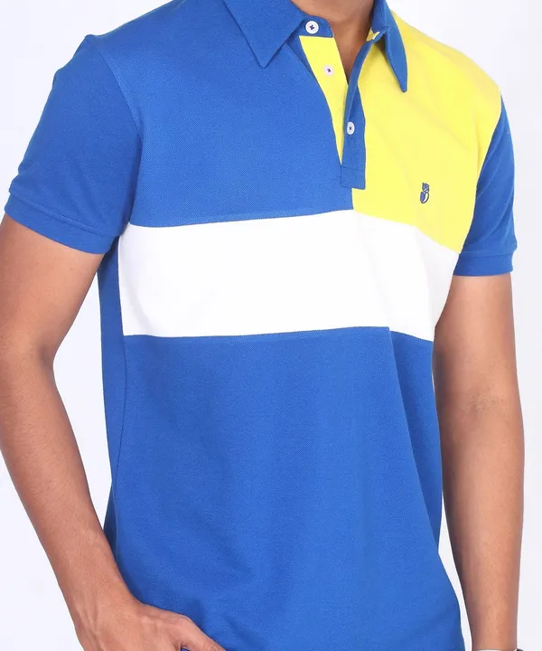 Blue_&_Yellow_&_White_Regular_Fit_Polo_T-Shirt_For_Men