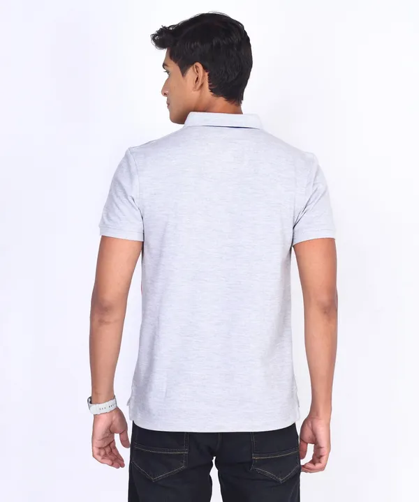 Grey_Regular_Fit_Polo_T-Shirt_For_Men