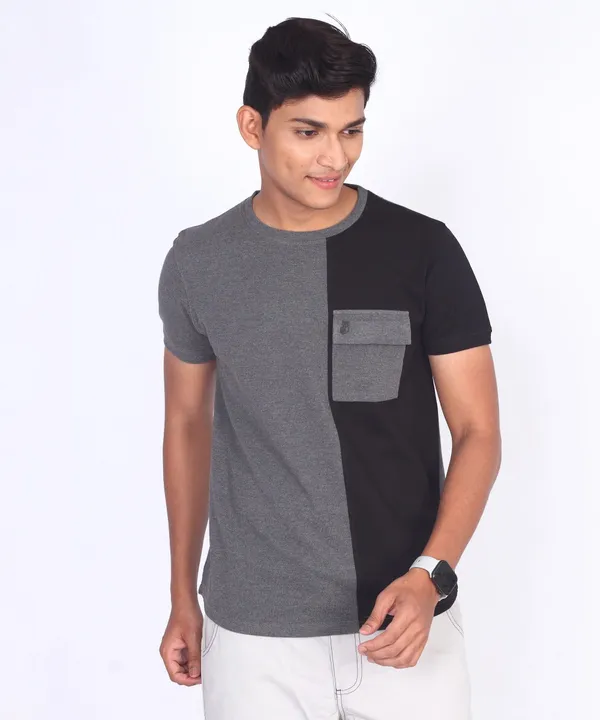 Black_Round_Neck_Regular_Fit_T-Shirt_For_Men