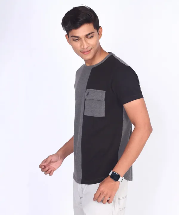 Black_Round_Neck_Regular_Fit_T-Shirt_For_Men
