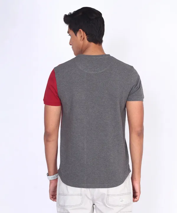 Maroon_Round_Neck_Regular_Fit_T-Shirt_For_Men