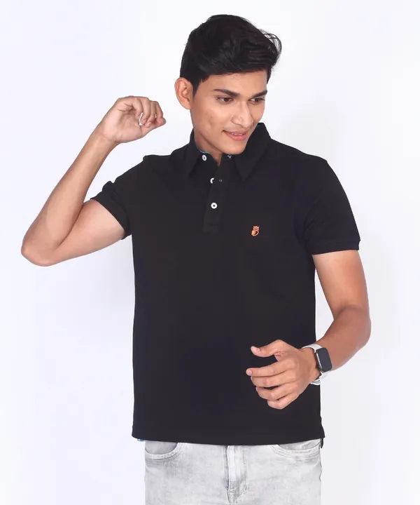 Black_Regular_Fit_Polo_T-Shirt_For_Men