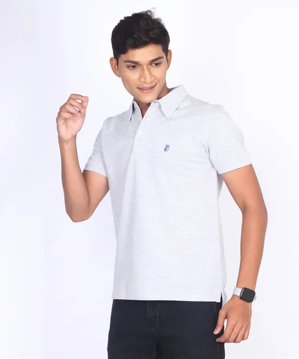 Grey_Regular_Fit_Polo_T-Shirt_For_Men