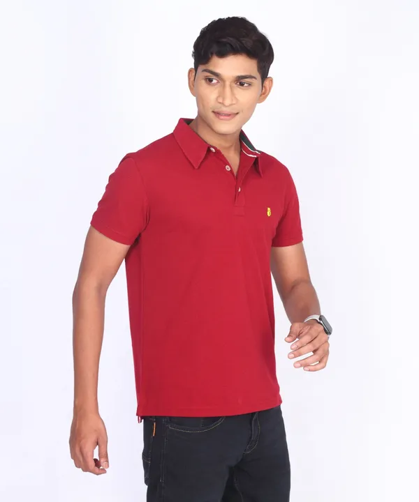 Maroon_Regular_Fit_Polo_T-Shirt_For_Men