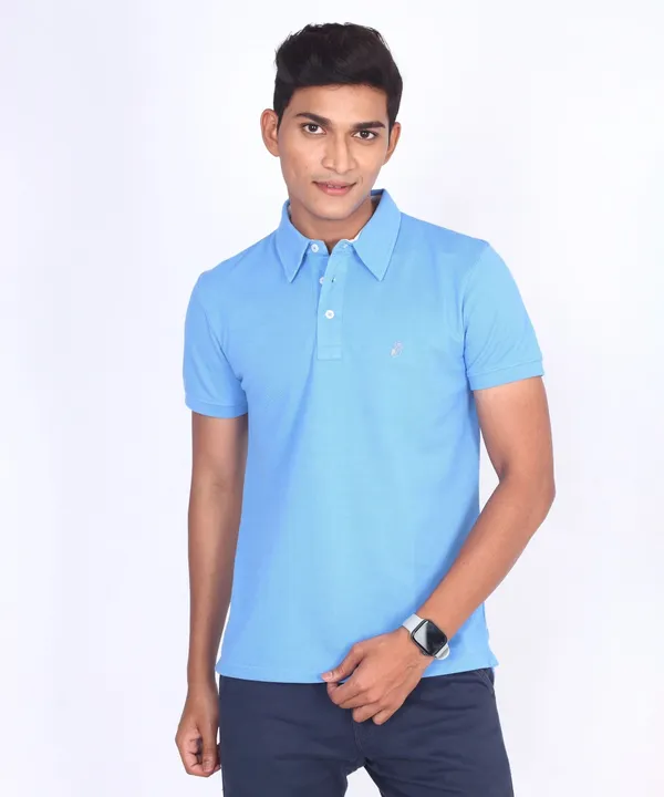 Sky_Blue_Regular_Fit_Polo_T-Shirt_For_Men