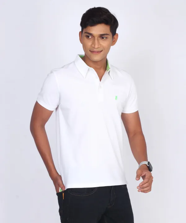 White_Regular_Fit_Polo_T-Shirt_For_Men
