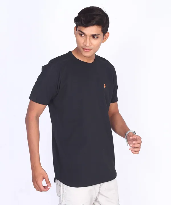 Black_Round_Neck_Regular_Fit_T-Shirt_For_Men
