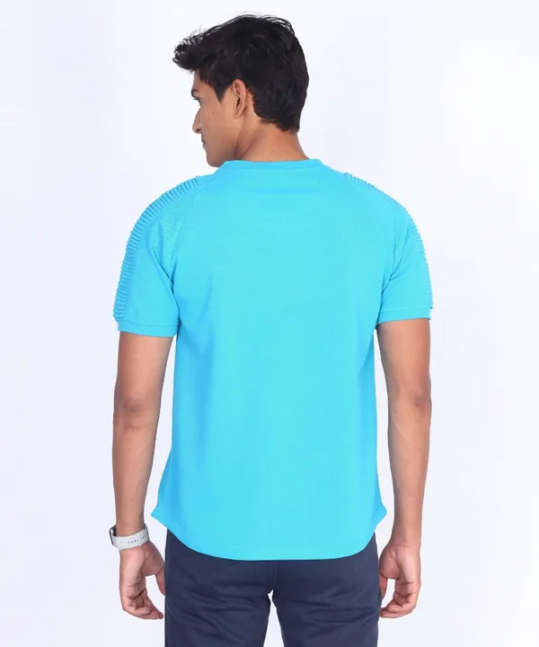 Blue_Round_Neck_Regular_Fit_T-Shirt_For_Men