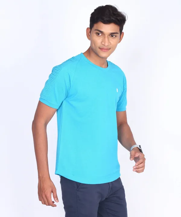 Blue_Round_Neck_Regular_Fit_T-Shirt_For_Men