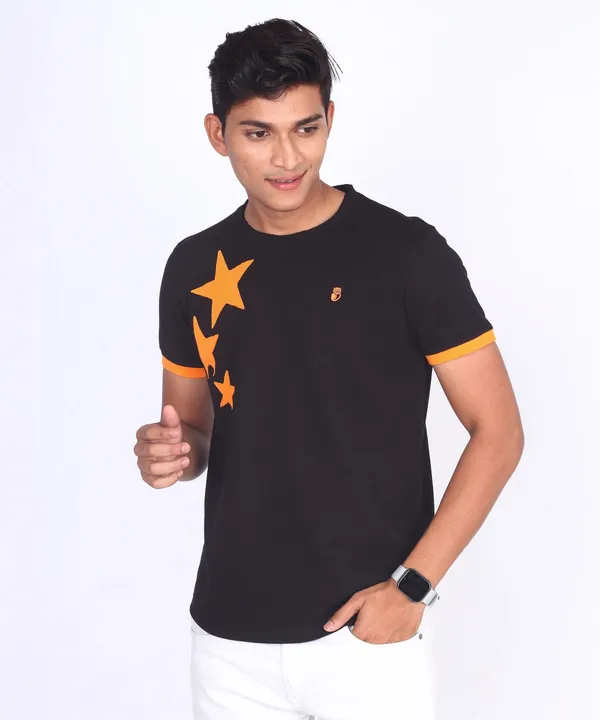 Black_Round_Neck_Regular_Fit_T-Shirt_For_Men