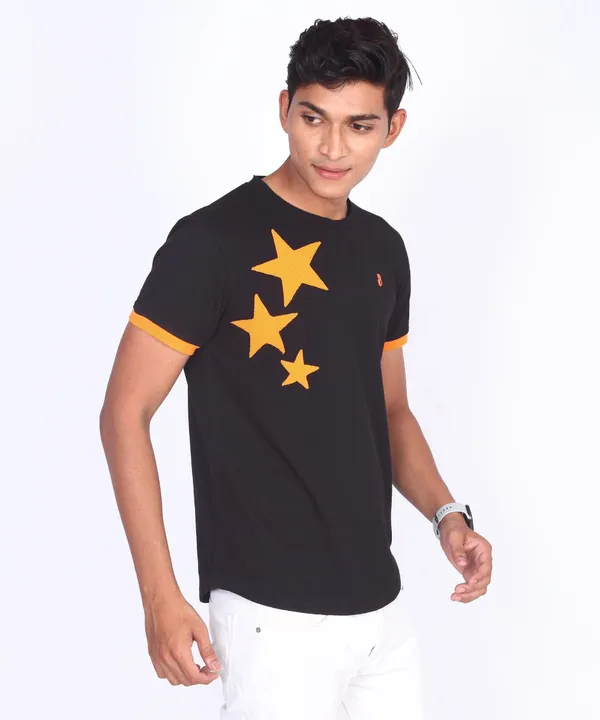Black_Round_Neck_Regular_Fit_T-Shirt_For_Men