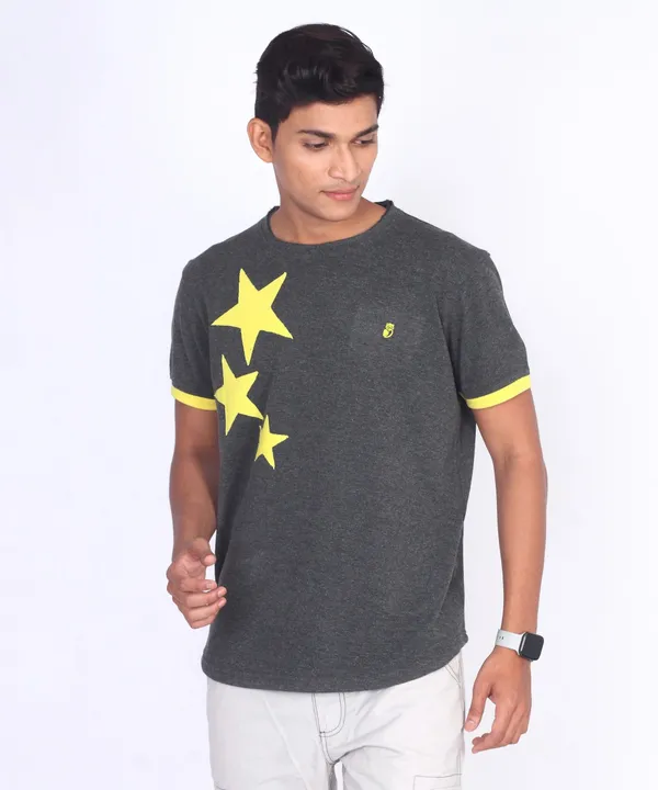 Grey_Round_Neck_Regular_Fit_T-Shirt_For_Men
