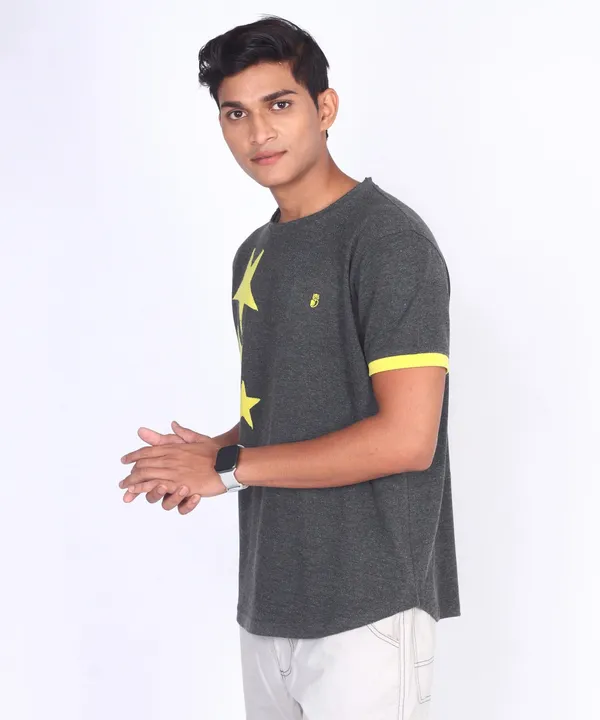 Grey_Round_Neck_Regular_Fit_T-Shirt_For_Men