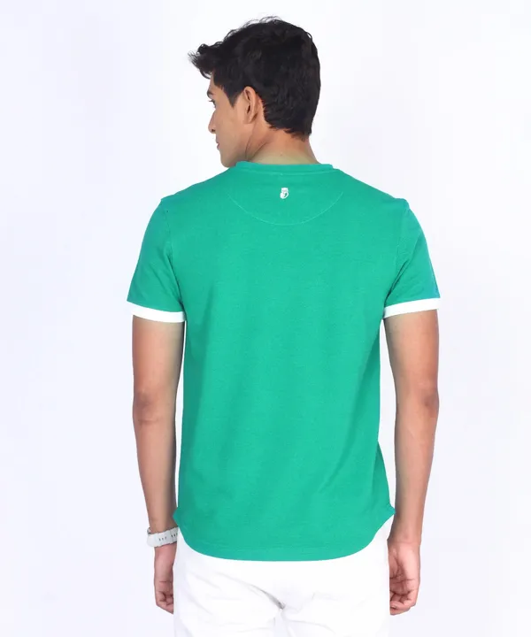Green_Round_Neck_Regular_Fit_T-Shirt_For_Men