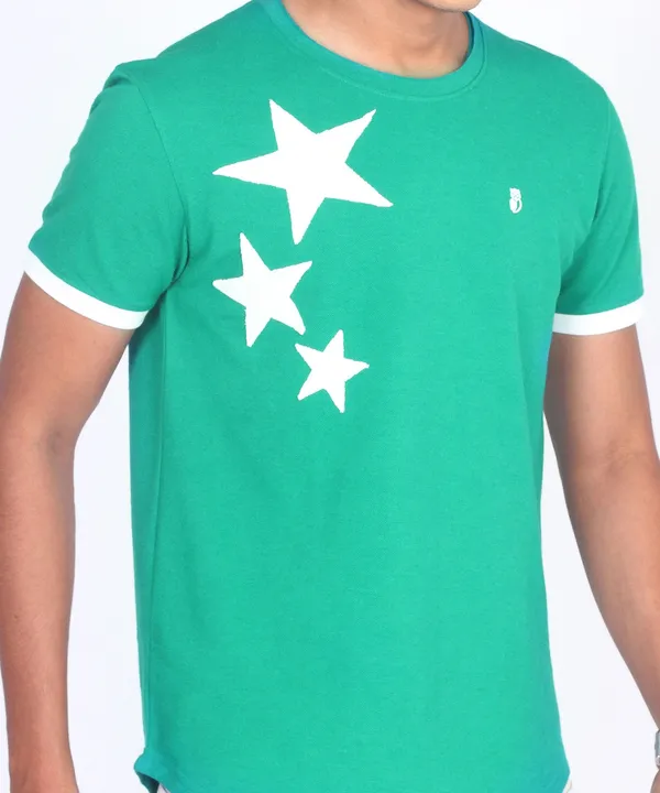 Green_Round_Neck_Regular_Fit_T-Shirt_For_Men