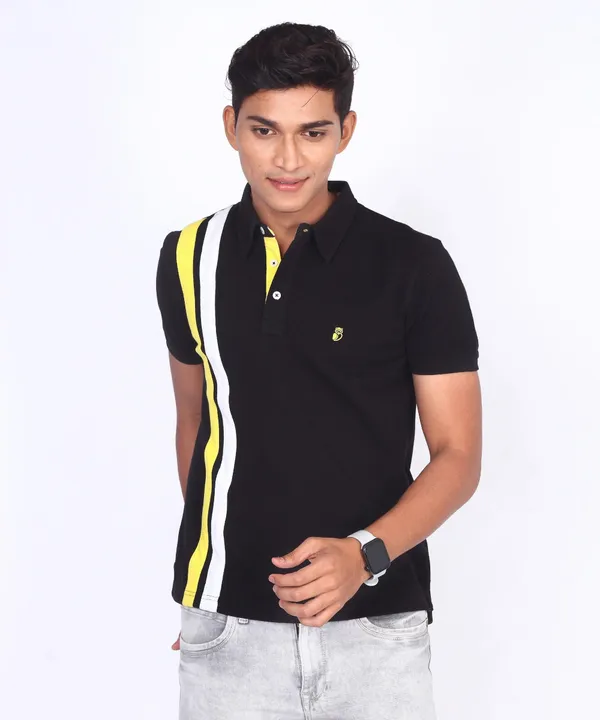 Black_Regular_Fit_Polo_T-Shirt_For_Men