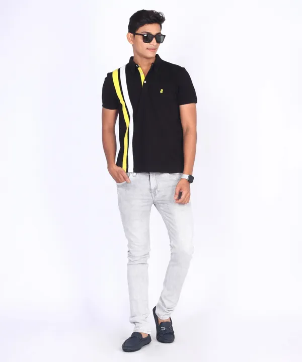 Black_Regular_Fit_Polo_T-Shirt_For_Men