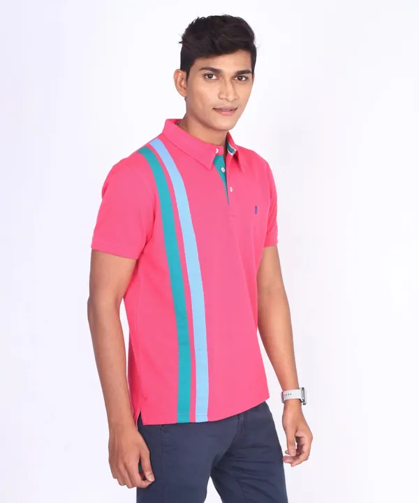 Pink_Regular_Fit_Polo_T-Shirt_For_Men