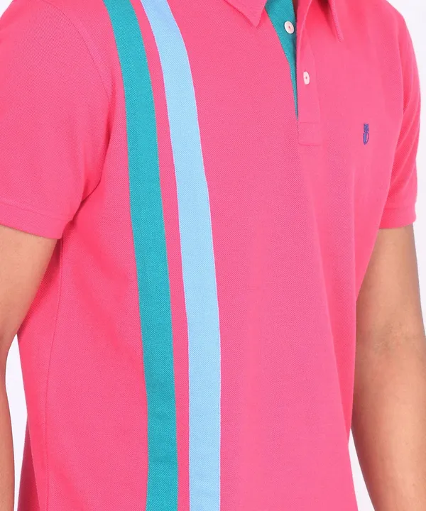 Pink_Regular_Fit_Polo_T-Shirt_For_Men