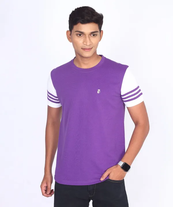 Purple_Round_Neck_Regular_Fit_T-Shirt_For_Men