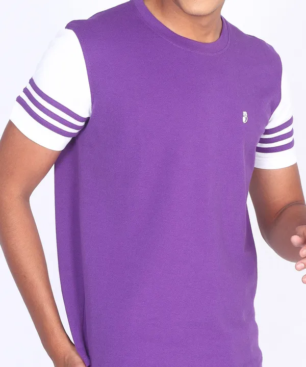 Purple_Round_Neck_Regular_Fit_T-Shirt_For_Men