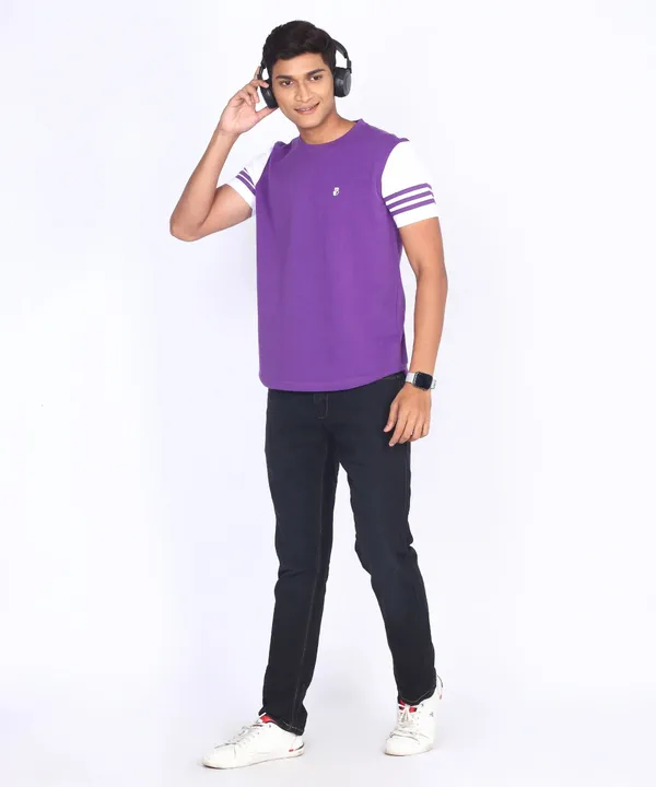 Purple_Round_Neck_Regular_Fit_T-Shirt_For_Men