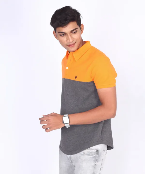 Orange_Regular_Fit_Polo_T-Shirt_For_Men