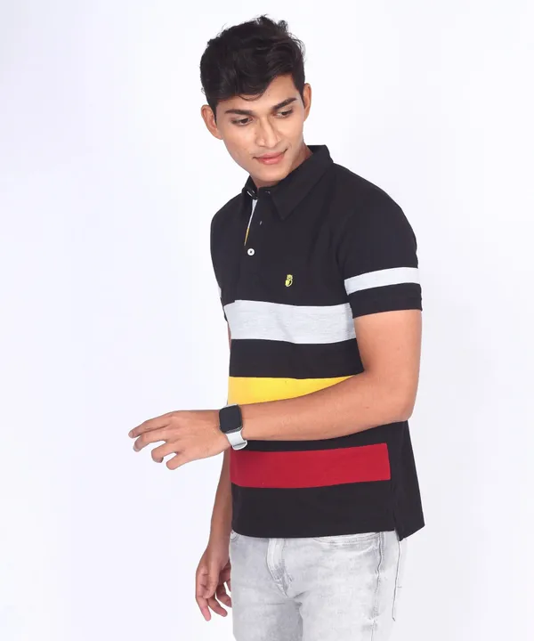 Black_Regular_Fit_Polo_T-Shirt_For_Men