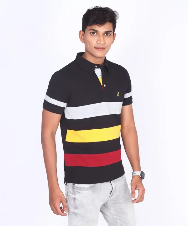 Black_Regular_Fit_Polo_T-Shirt_For_Men
