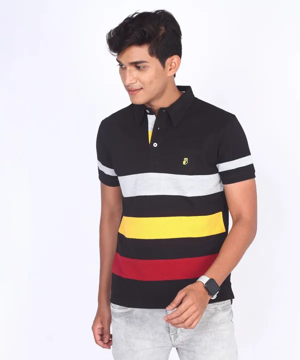 Black_Regular_Fit_Polo_T-Shirt_For_Men