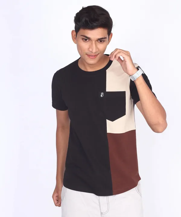 Black_Round_Neck_Regular_Fit_T-Shirt_For_Men