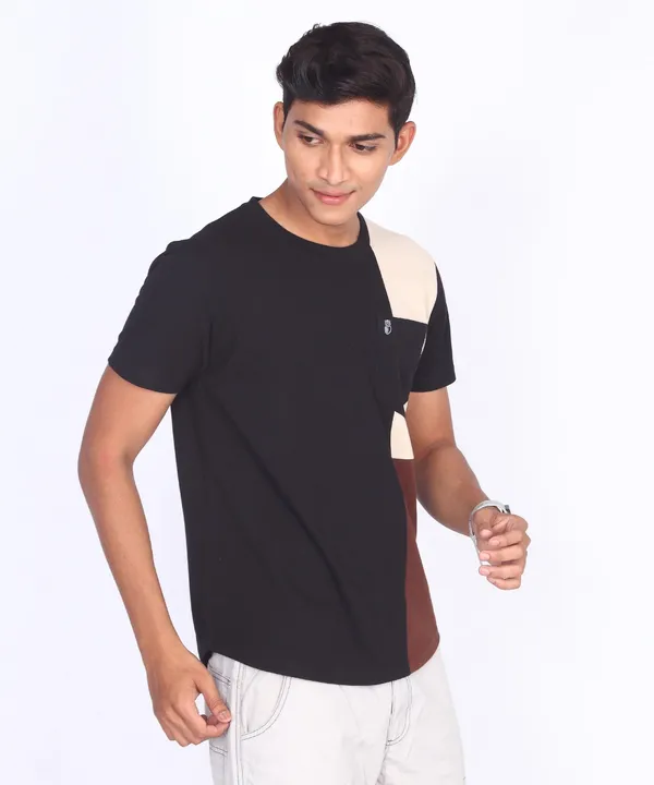 Black_Round_Neck_Regular_Fit_T-Shirt_For_Men