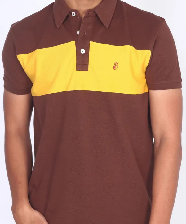 Brown_Regular_Fit_Polo_T-Shirt_For_Men