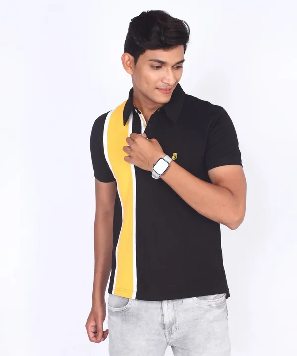Black_Regular_Fit_Polo_T-Shirt_For_Men