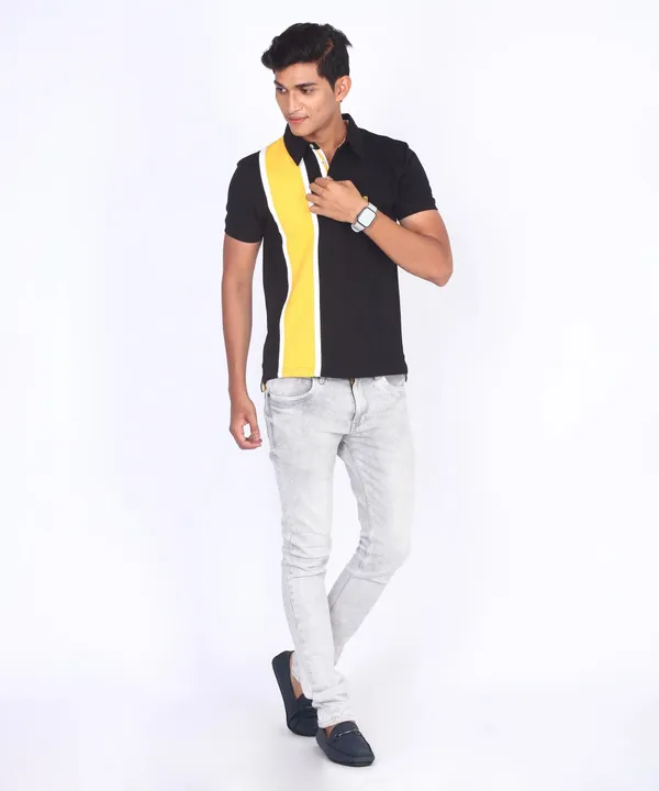 Black_Regular_Fit_Polo_T-Shirt_For_Men