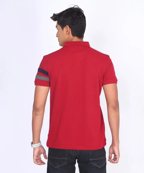 Maroon_Regular_Fit_Polo_T-Shirt_For_Men