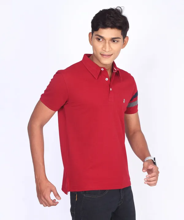 Maroon_Regular_Fit_Polo_T-Shirt_For_Men