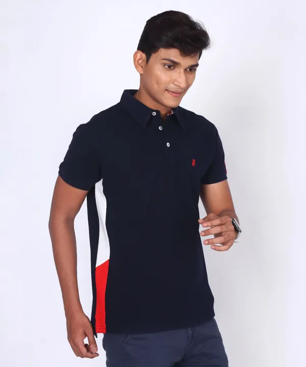 Navy_&_Red_&_White_Regular_Fit_Polo_T-Shirt_For_Men