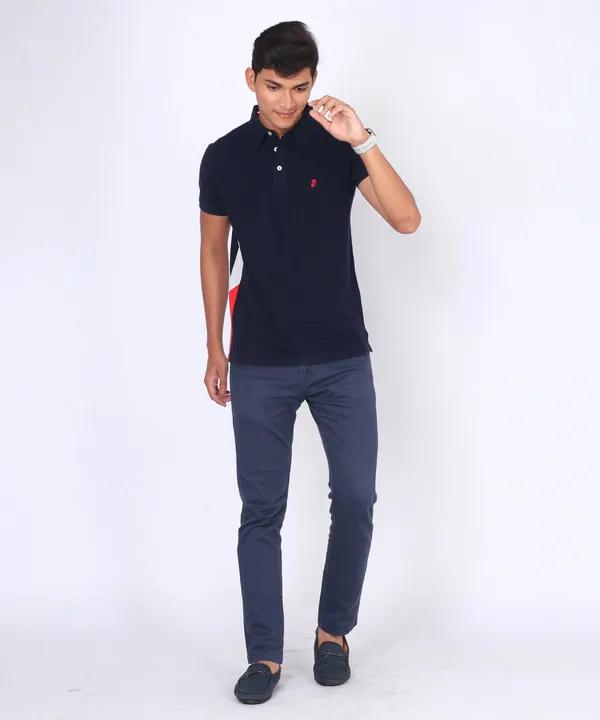 Navy_&_Red_&_White_Regular_Fit_Polo_T-Shirt_For_Men