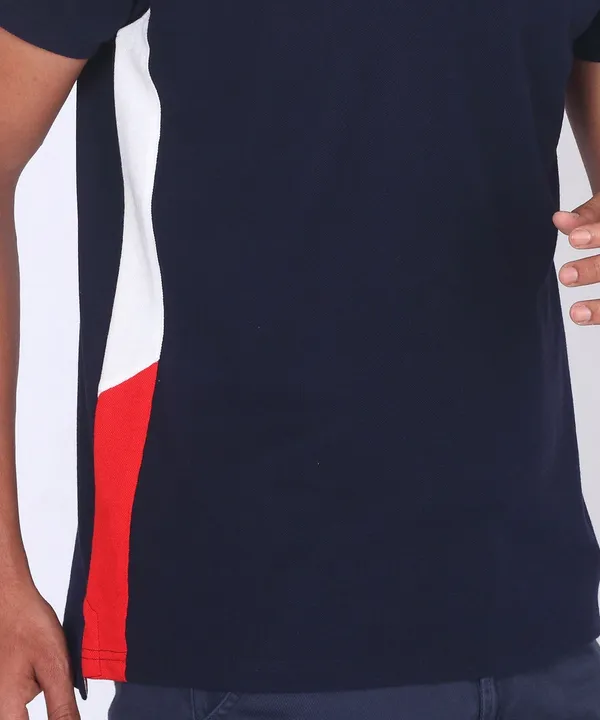 Navy_&_Red_&_White_Regular_Fit_Polo_T-Shirt_For_Men