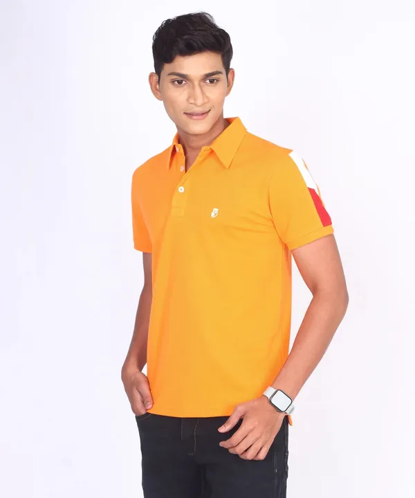 Orange_Regular_Fit_Polo_T-Shirt_For_Men
