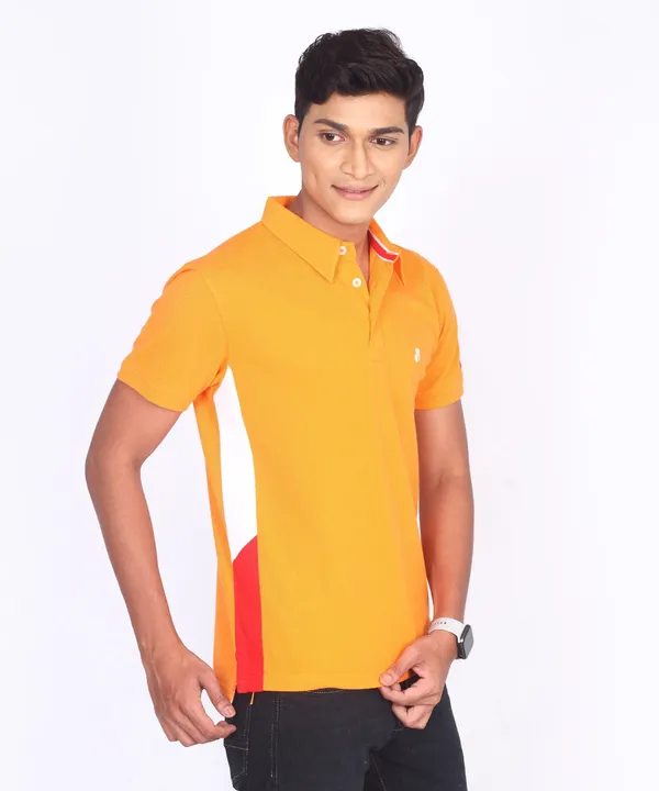 Orange_Regular_Fit_Polo_T-Shirt_For_Men